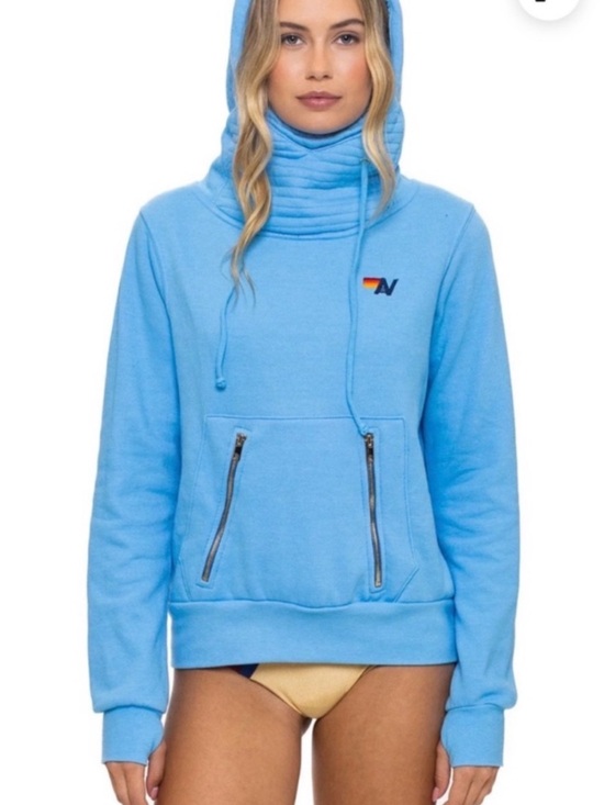 Aviator Nation Tops - Aviator Nation Ninja Hoodie Sky Blue Size M Ultra Soft Cozy Sweatshirt